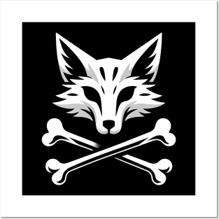 Jolly Roger Pirateflag Fox Skull Crossbones Posters and Art